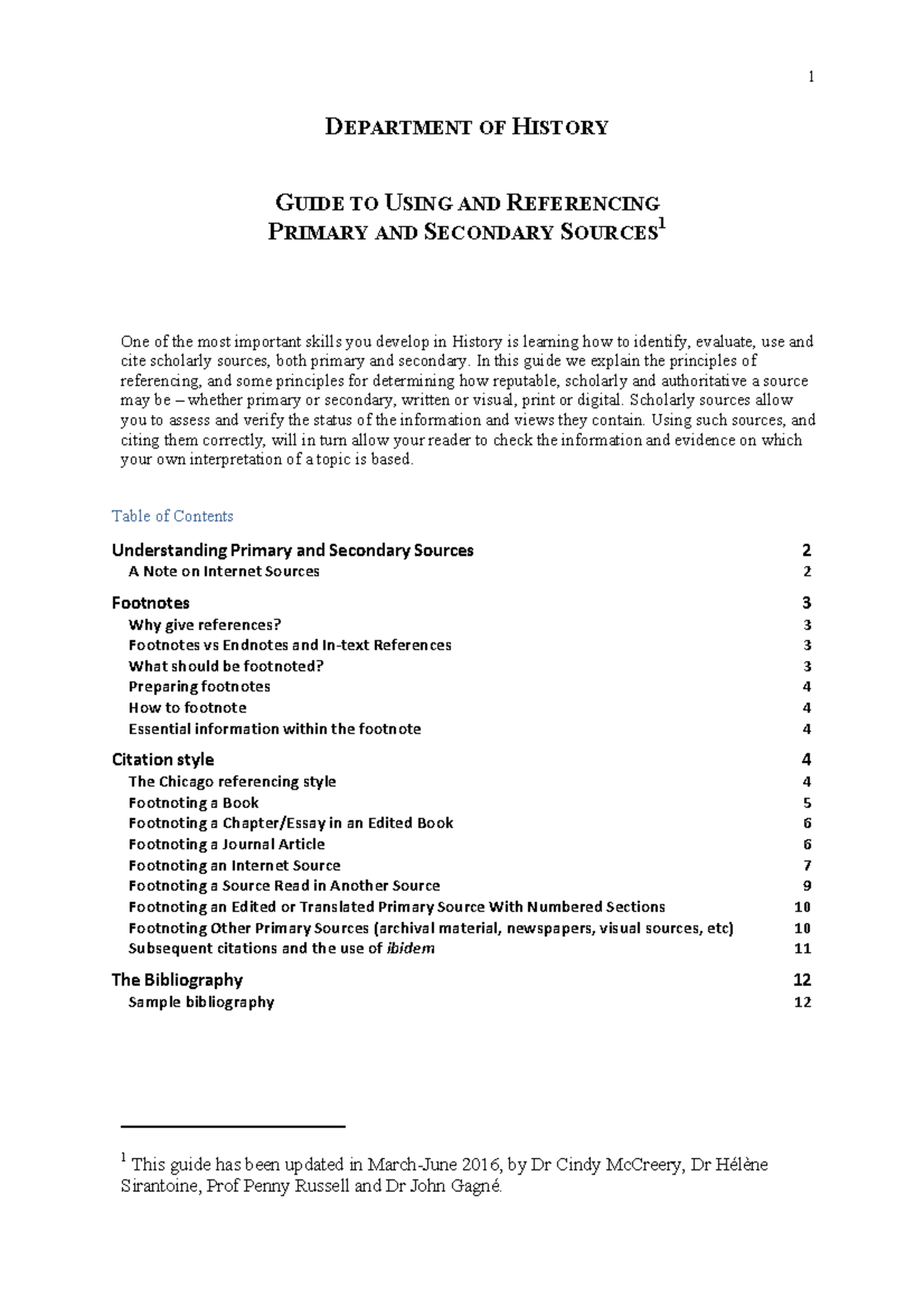 History 101: Comprehensive Guide to Referencing Scholarly Sources - Studocu