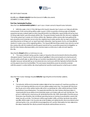 5-2 Short Paper - Project Draft Two - IDS 150 Project Template Scenario ...