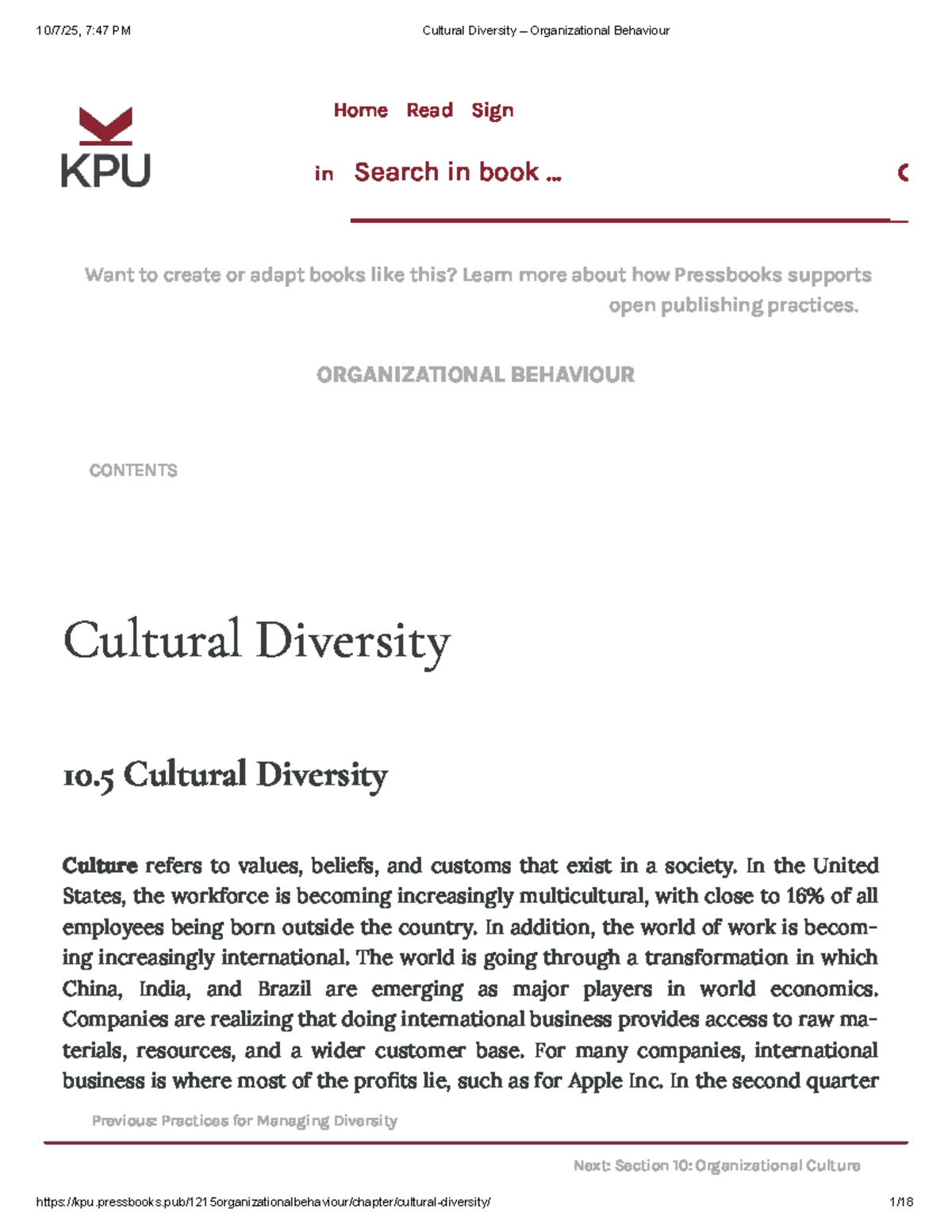 OB-9: Cultural Diversity in Organizational Behaviour - Key Insights and ...