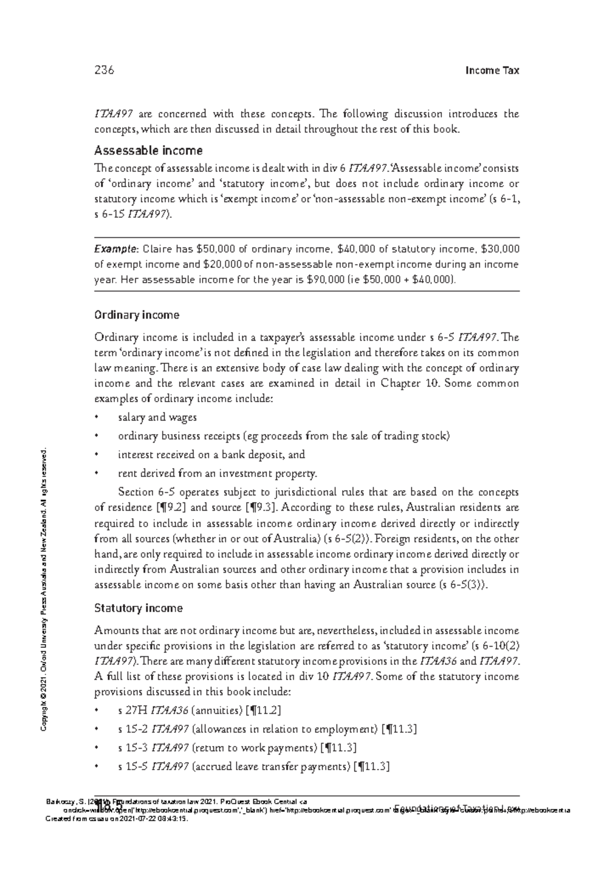 Income - The following discussion introduces the concepts, which are ...