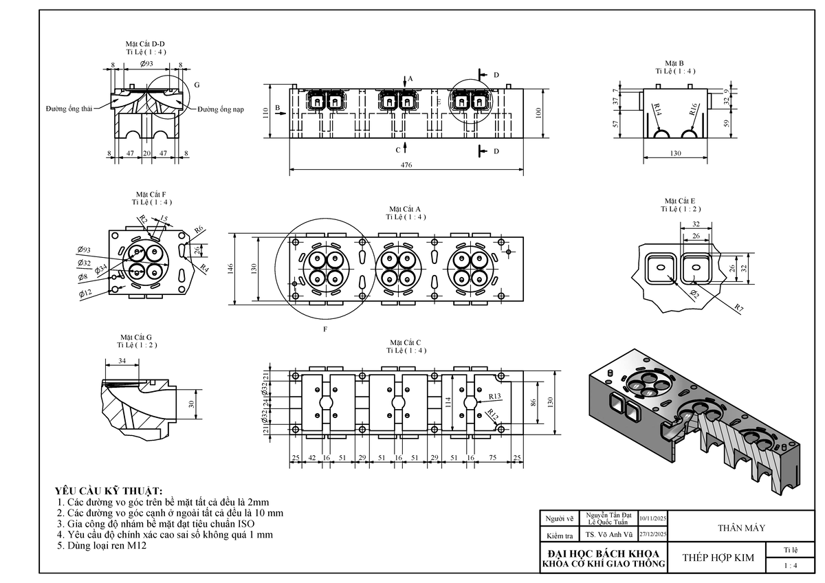 PBL2 - Thiết Kế Hệ Thống Động Cơ Đốt Trong Tỉ Lệ 1:4 - Studocu
