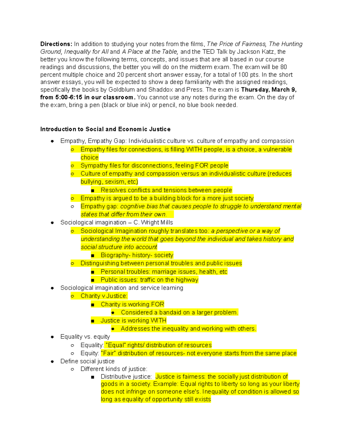 SOCI 101 Midterm Study Guide – Essential Notes & Key Concepts - Studocu