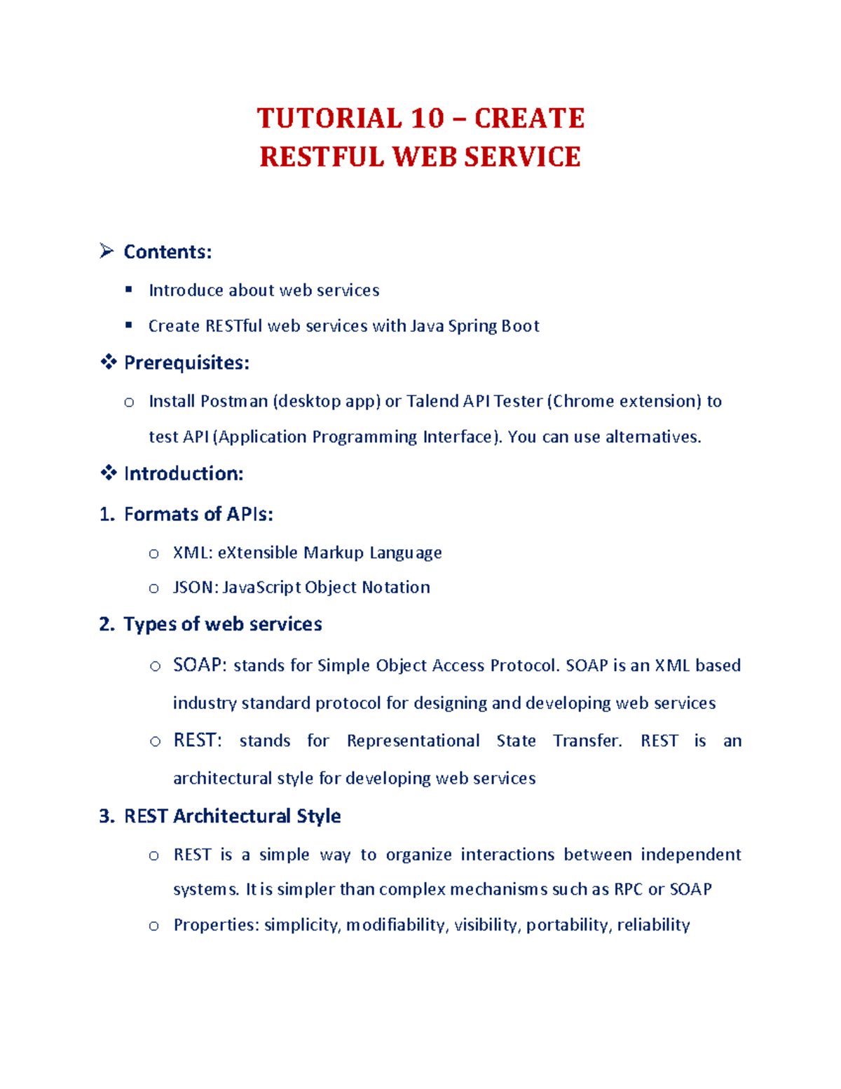 Tutorial 10 - NICE TO READ - TUTORIAL 10 – CREATE RESTFUL WEB SERVICE ...