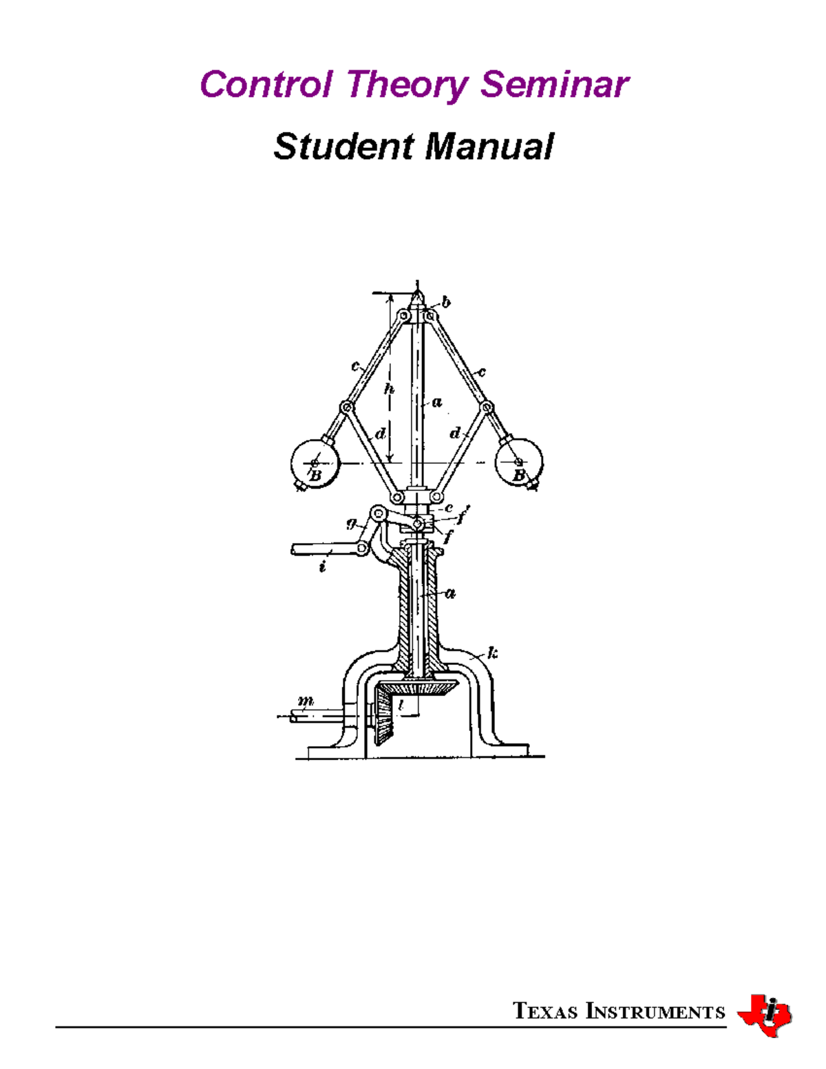 Control Theory Seminar Student Manual - Studocu