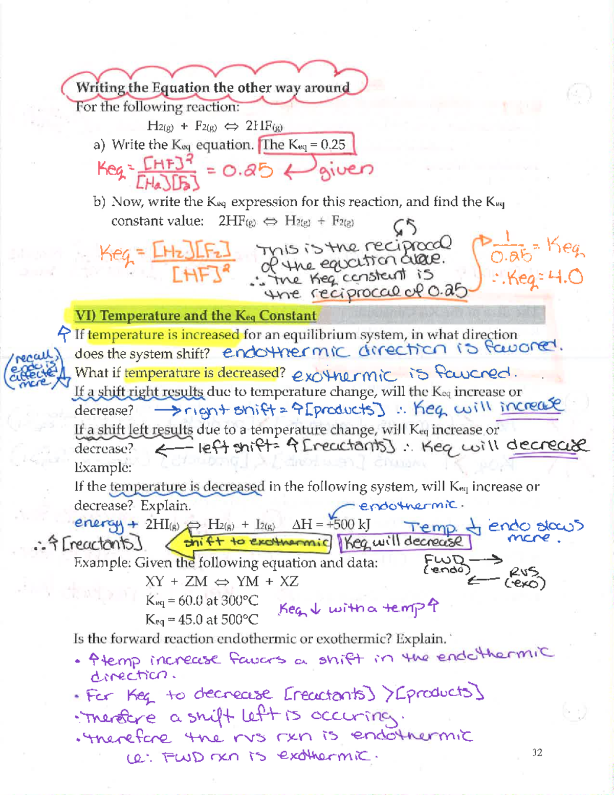 Vi Temperature and Keq - Chem 101 Lecture Notes - Studocu