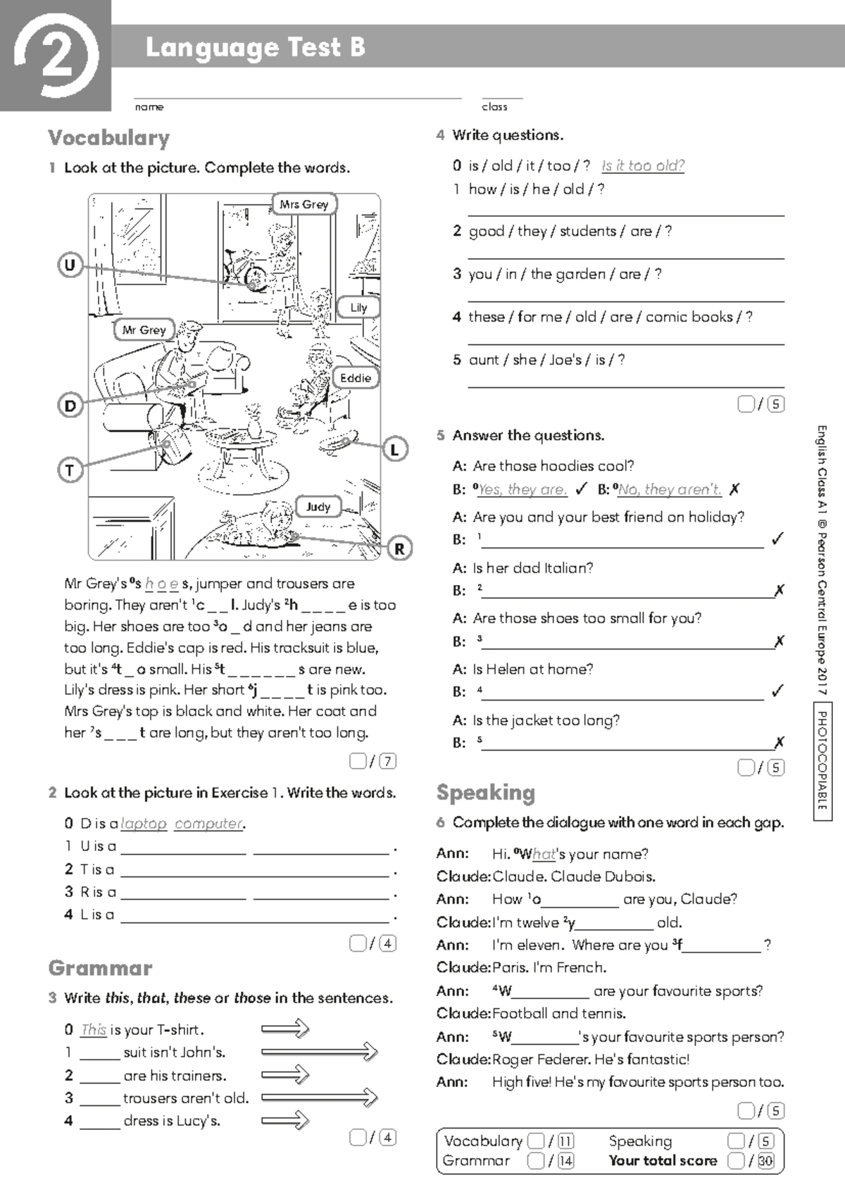 Brainy kl6 Short Tests Unit 6 Lesson 2 - Past Simple Practice - Studocu