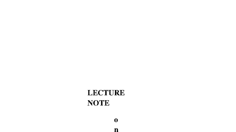 LECTURE NOTES ON PROGRAMMING IN C - MCA 101 - Studocu