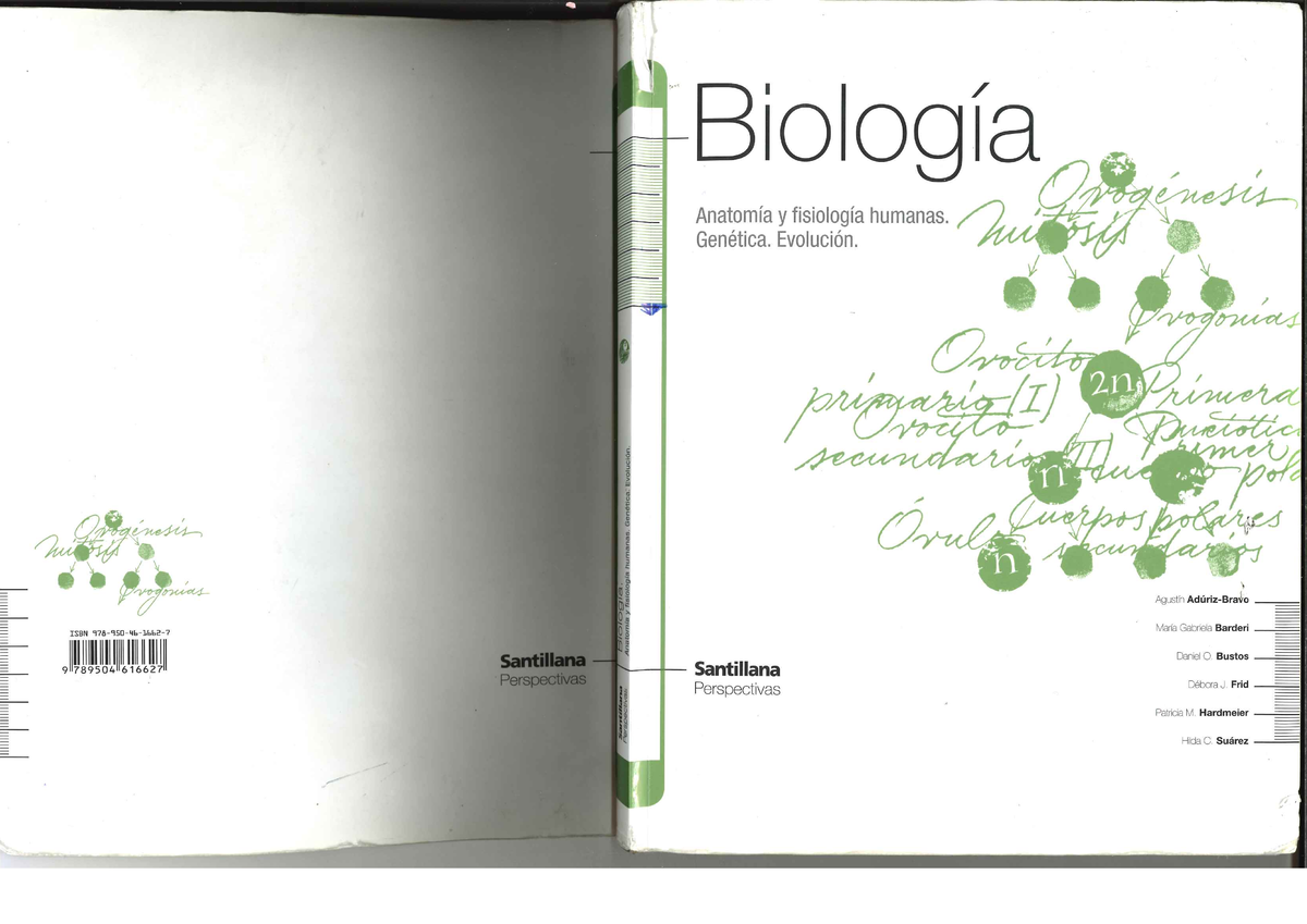 Biología Anatomía y fisiología humanas. Genética. Evolución- Santillana