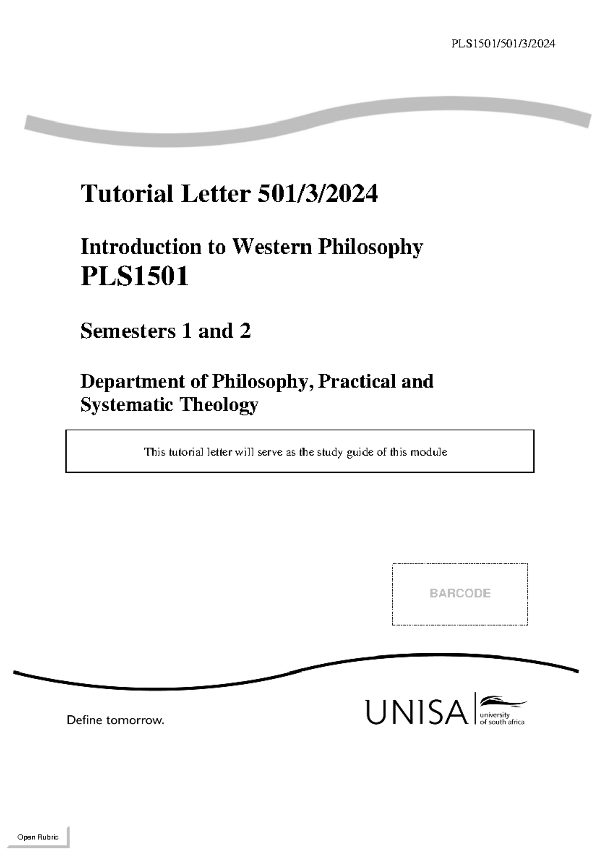 501 2023 3 b - tutorial letter 1501 - PLS1501/501/ 3 / 2024 Tutorial ...