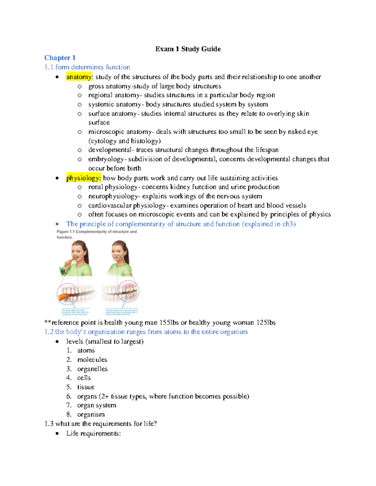 EXSC 223 Final Exam Study Guide: Anatomy & Physiology Concepts - Studocu