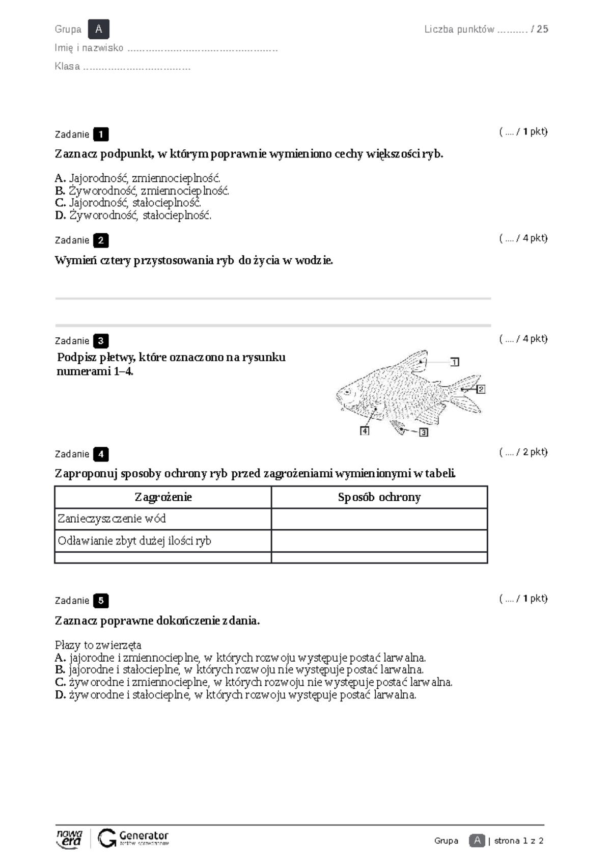 4-kregowce-zmiennocieplne-kr-tki-test-a-i-b-studocu