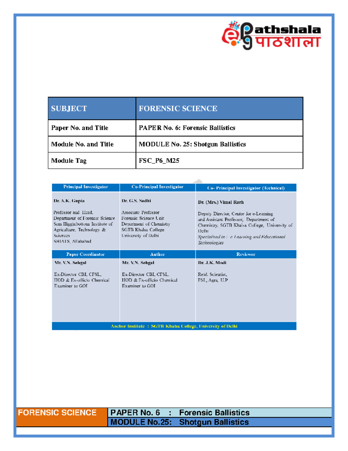 9048 et fsc p6 m25 e-text - FORENSIC SCIENCE PAPER No. 6 : Forensic ...