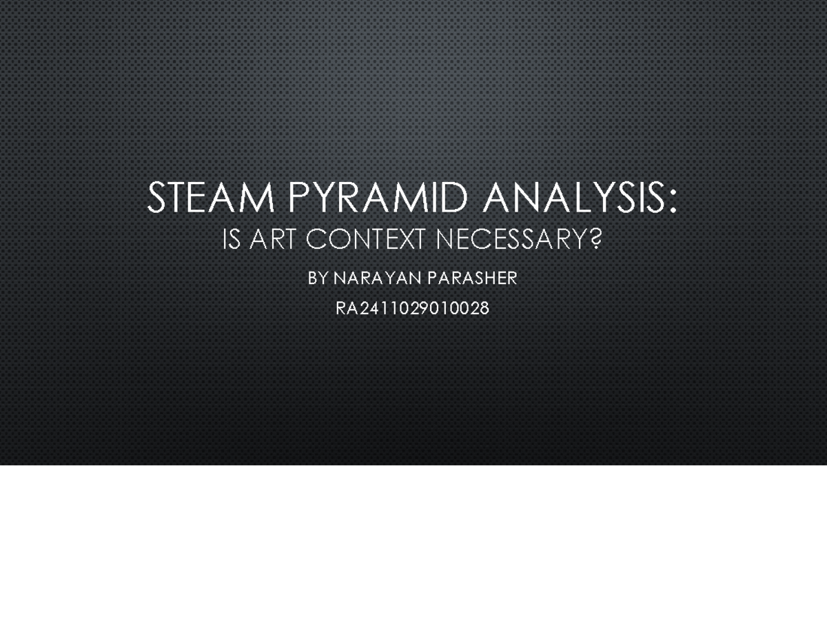 STEAM Pyramid Analysis: The Role of Art Context in Innovation - Studocu