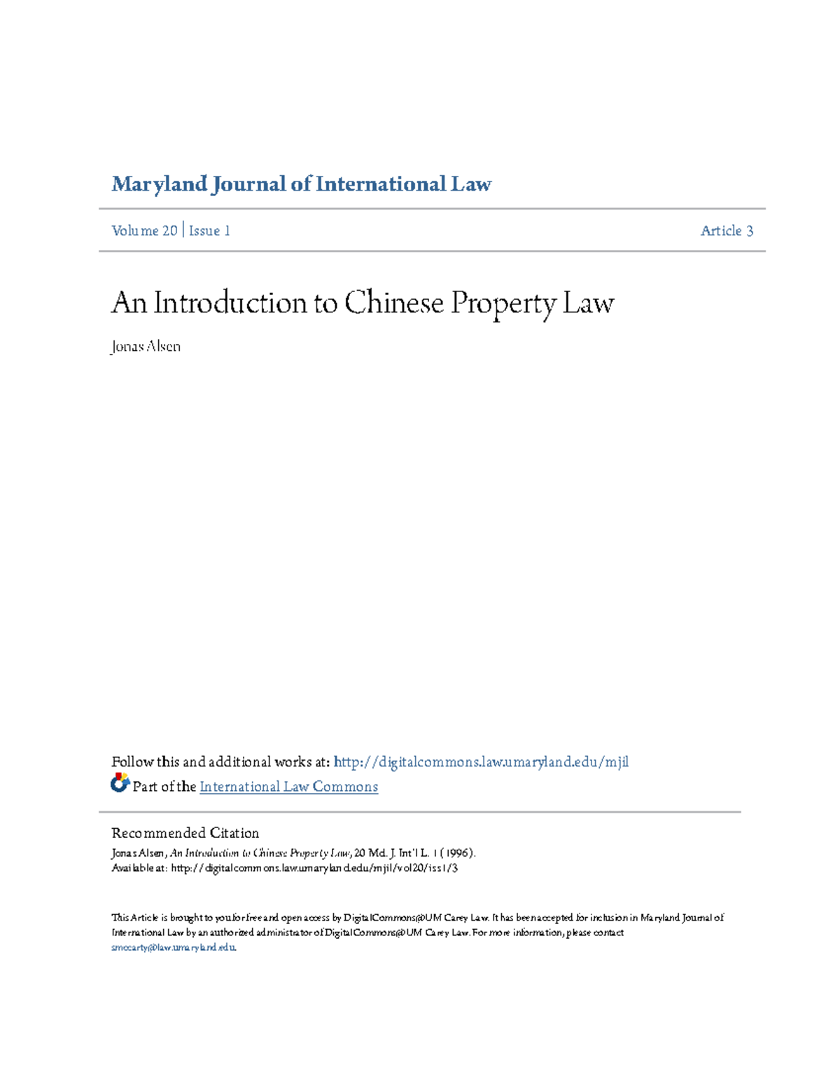 An Introduction to Chinese Property Law 60 trang ...