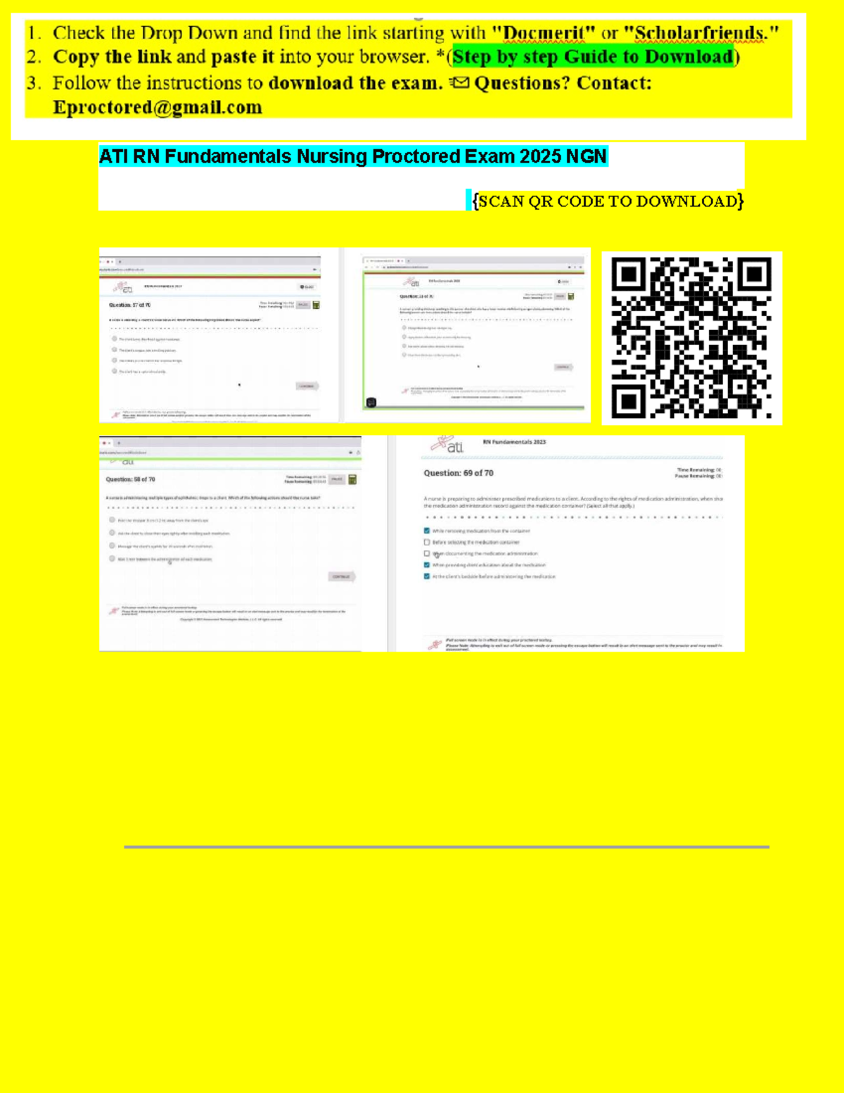 Comprehensive ATI RN Fundamentals Proctored Exam 2025 NGN - 70 Qs ...