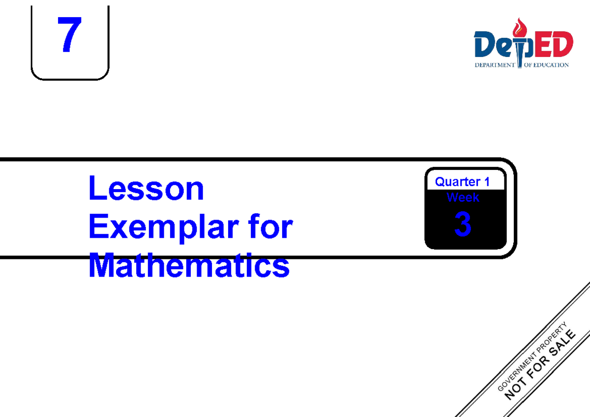 LE Mathematics 7 Q1 Week 3 Lesson Exemplar: Polygons & Angles - Studocu