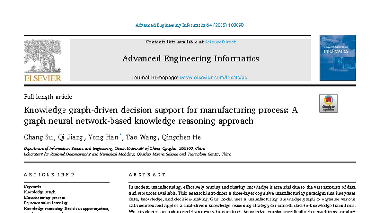 Knowledge Decision Support for Manufacturing Processes: A Graph Neural ...