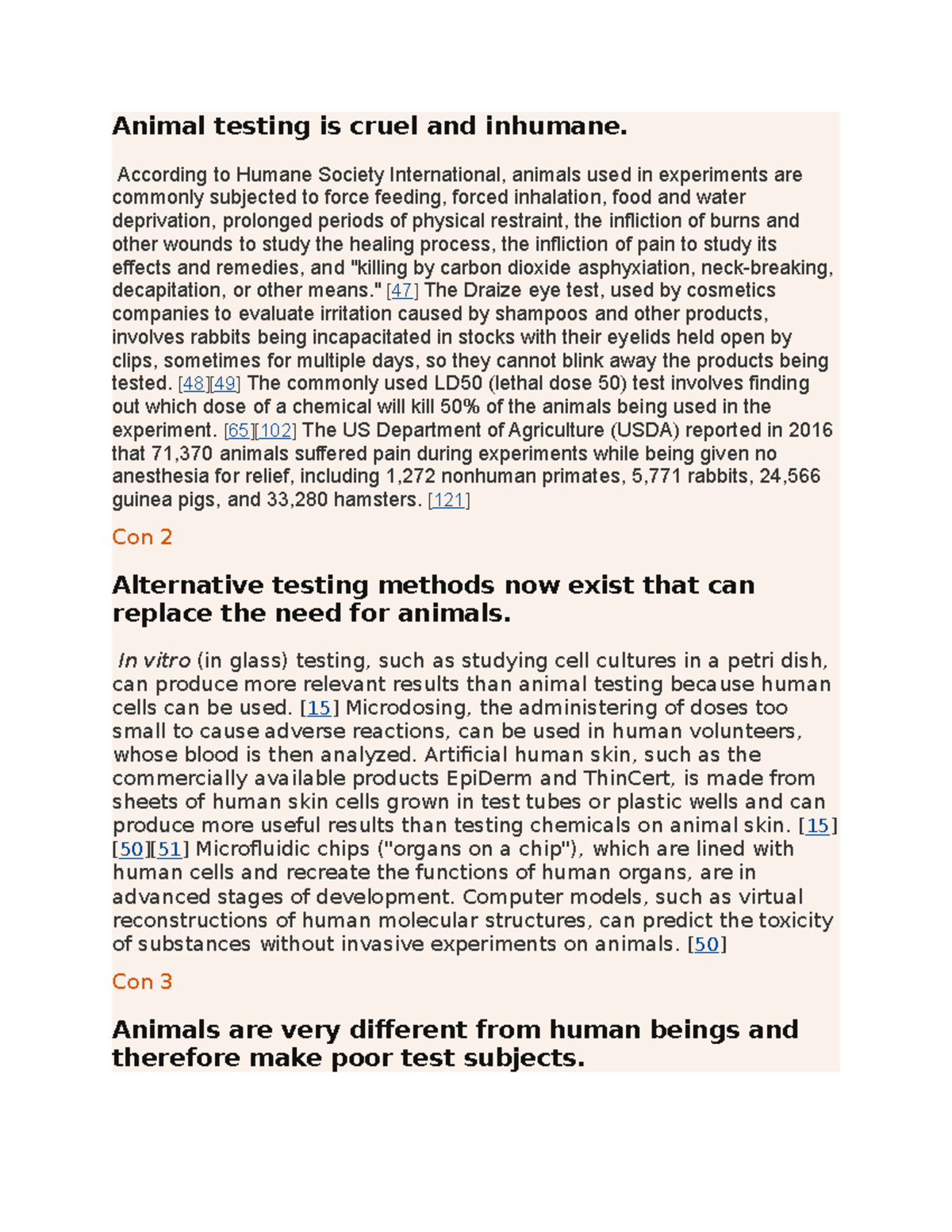 Animal testing is cruel and inhumane - According to Humane Society ...