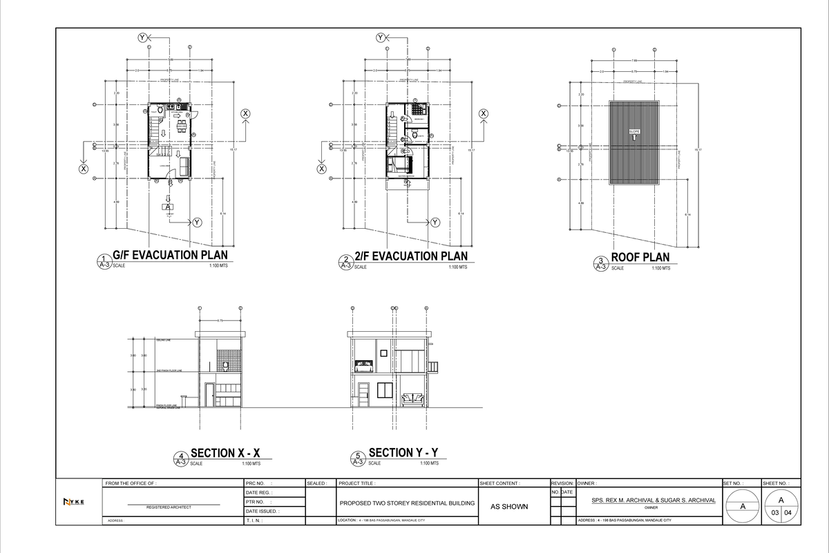 Revision Plan for Proposed Two Storey Residential Building ARC 3 - Studocu