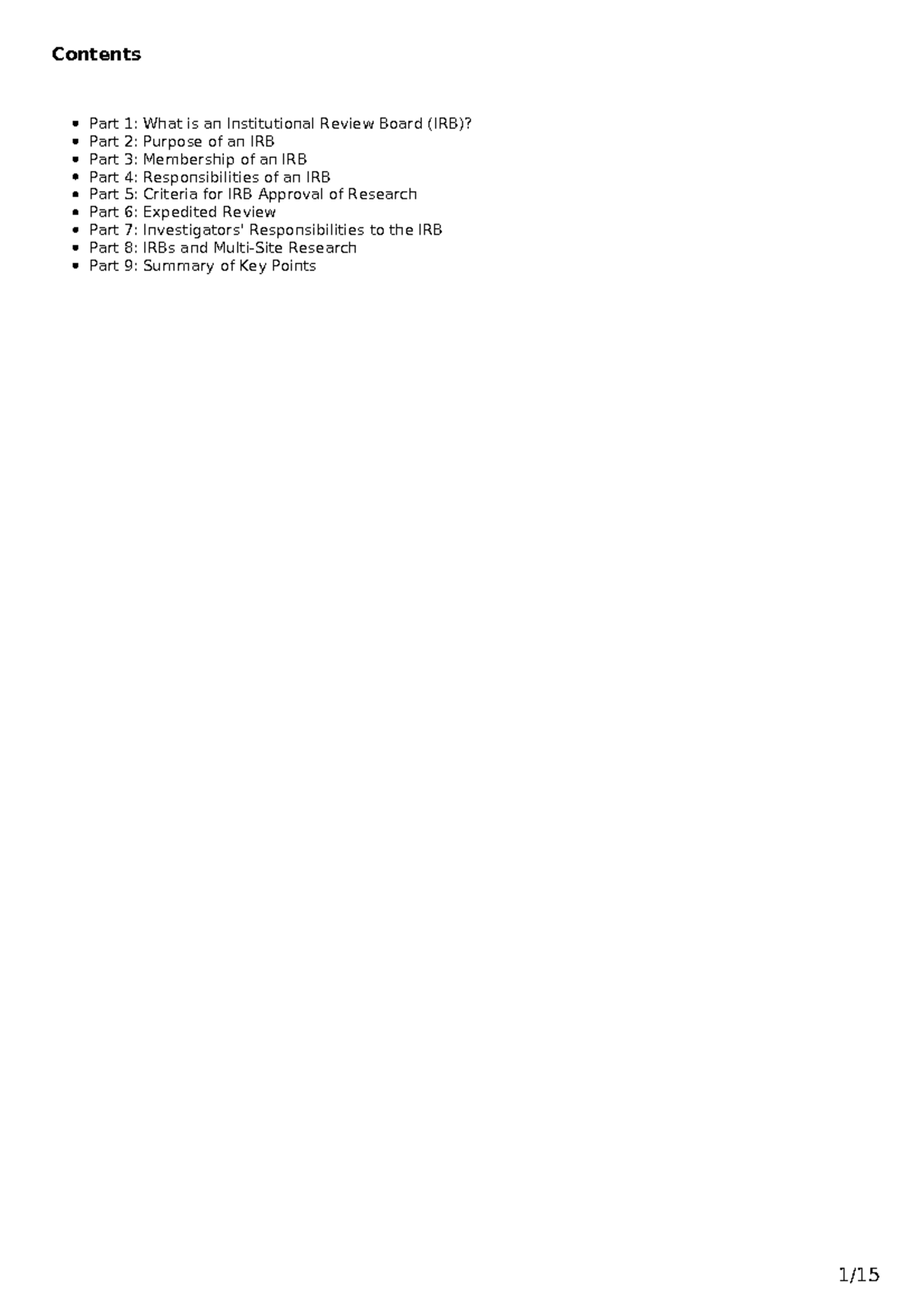 IRB Overview and Responsibilities: Key Insights and Guidelines - Studocu