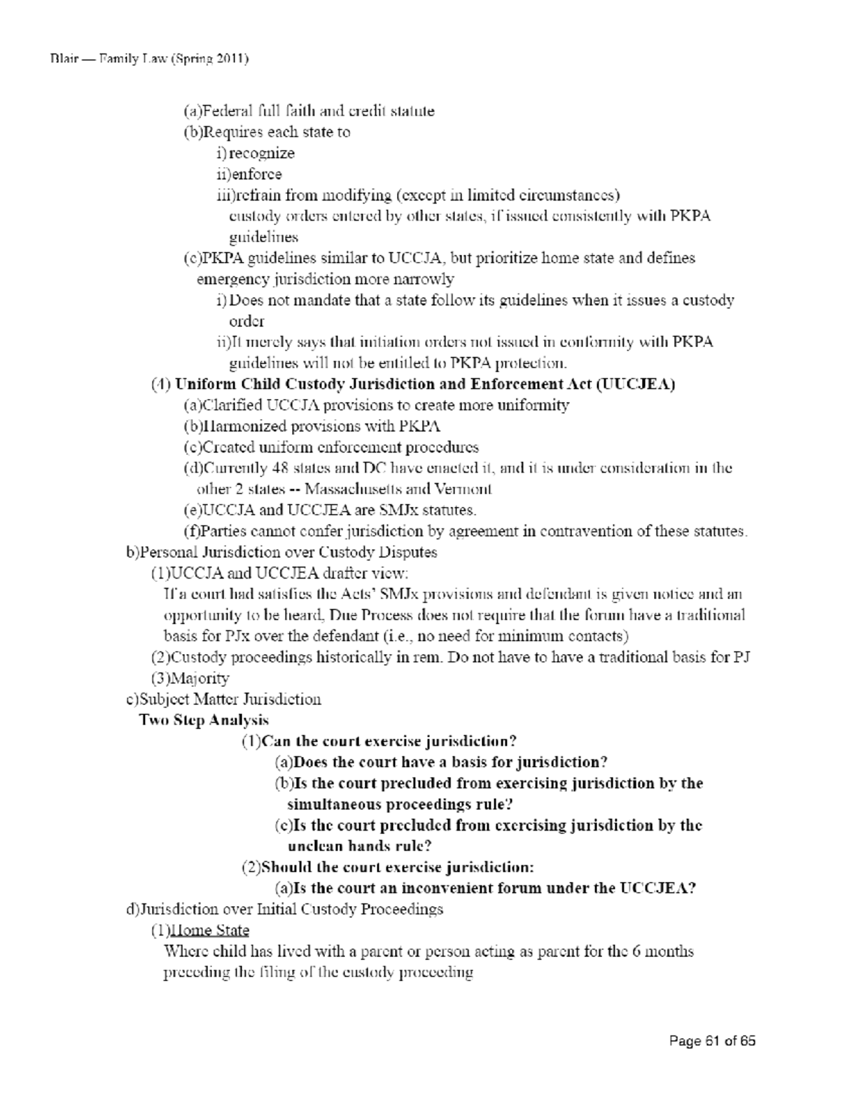 Family Law Study Guide - CL 7 - Studocu