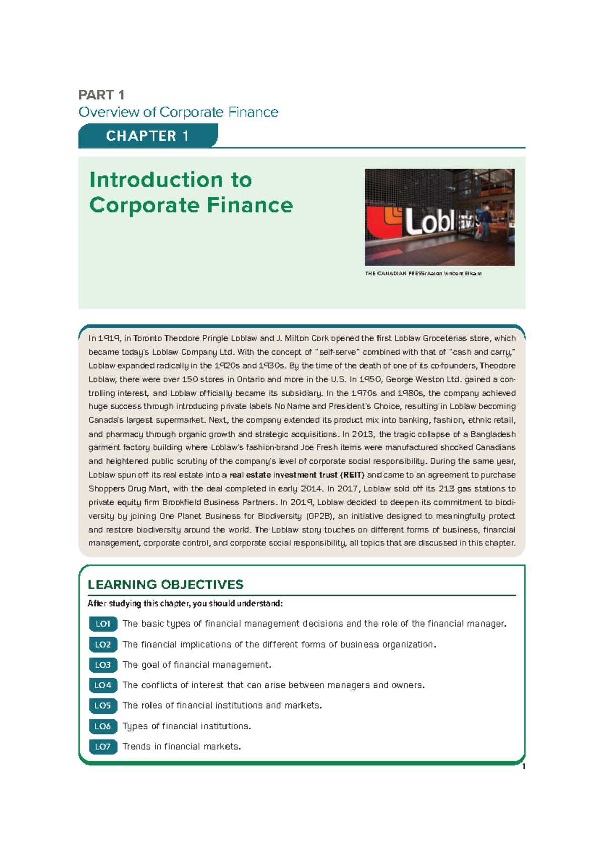 Managerial Finance Chapter 1 - 1 Introduction to Corporate Finance In ...