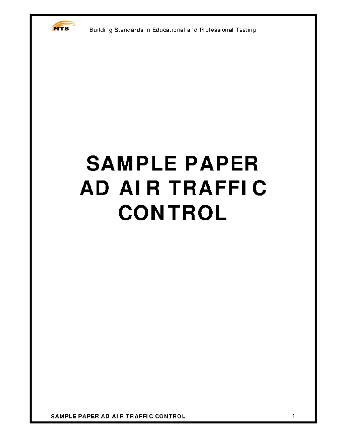 Sample Paper AD AIR Traffic Control - Practice Questions & Answers ...