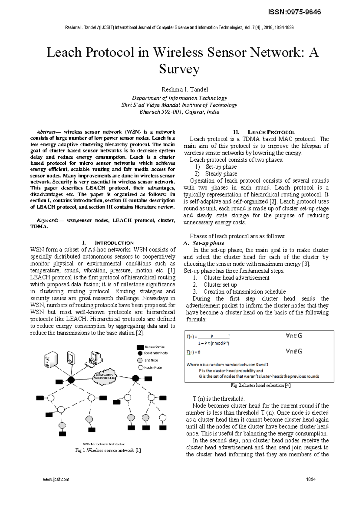 LEACH Protocol Survey in Wireless Sensor Networks: A Comprehensive ...