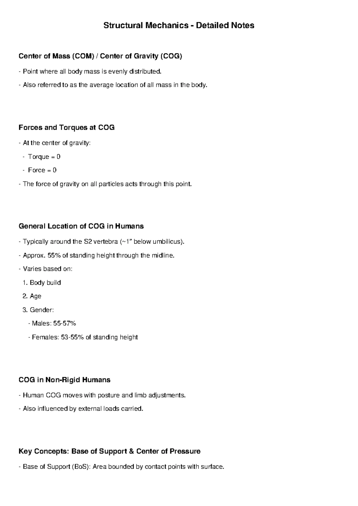 Structural Mechanics (SM101) Cartilage Notes: Functions, Composition ...