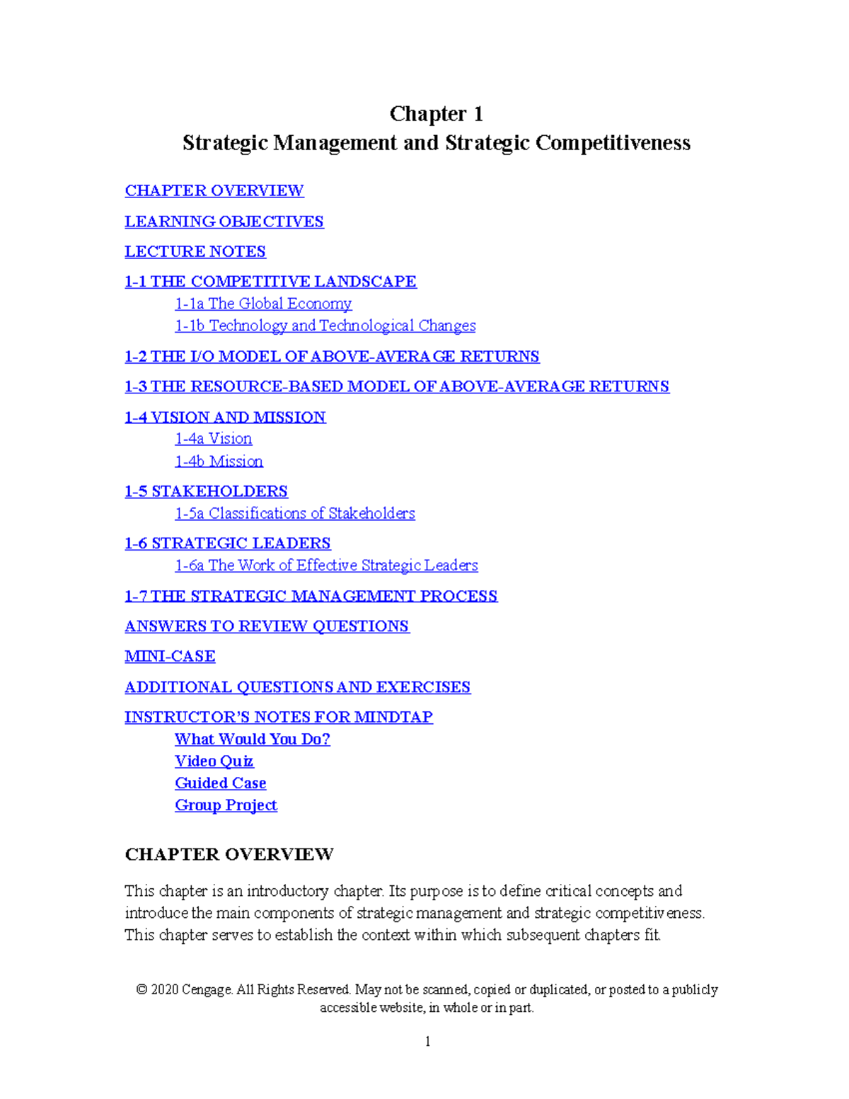 Case Study: Strategic Management (Course Code: SM101) - Studocu