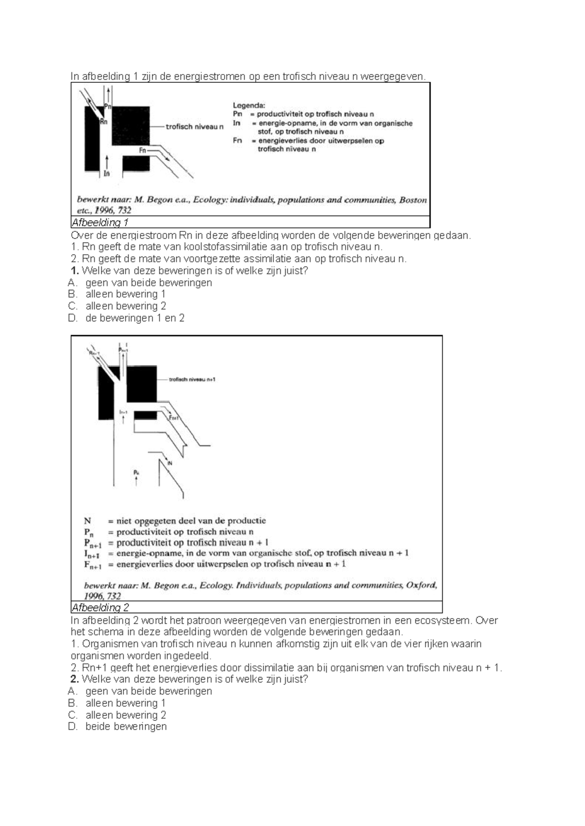 Oefentoets H8: Energiedynamiek in de Ecologie en Trofische Niveaus ...