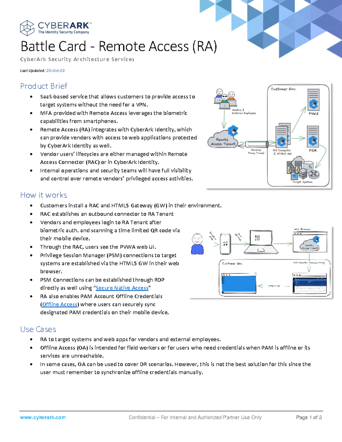 CyberArk PAM RA Vendor Battle Card - Access Details & Limitations - Studocu