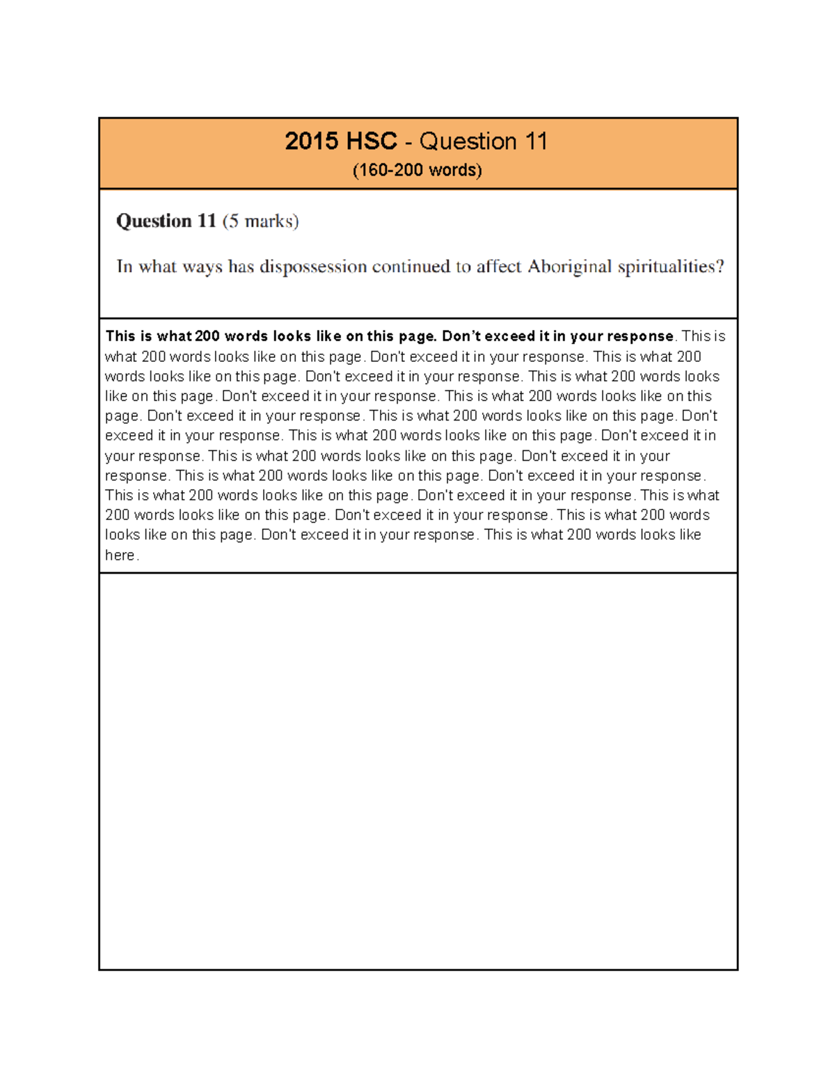 HSC Past SOR Short Answer Questions (2015-2023) - Studocu