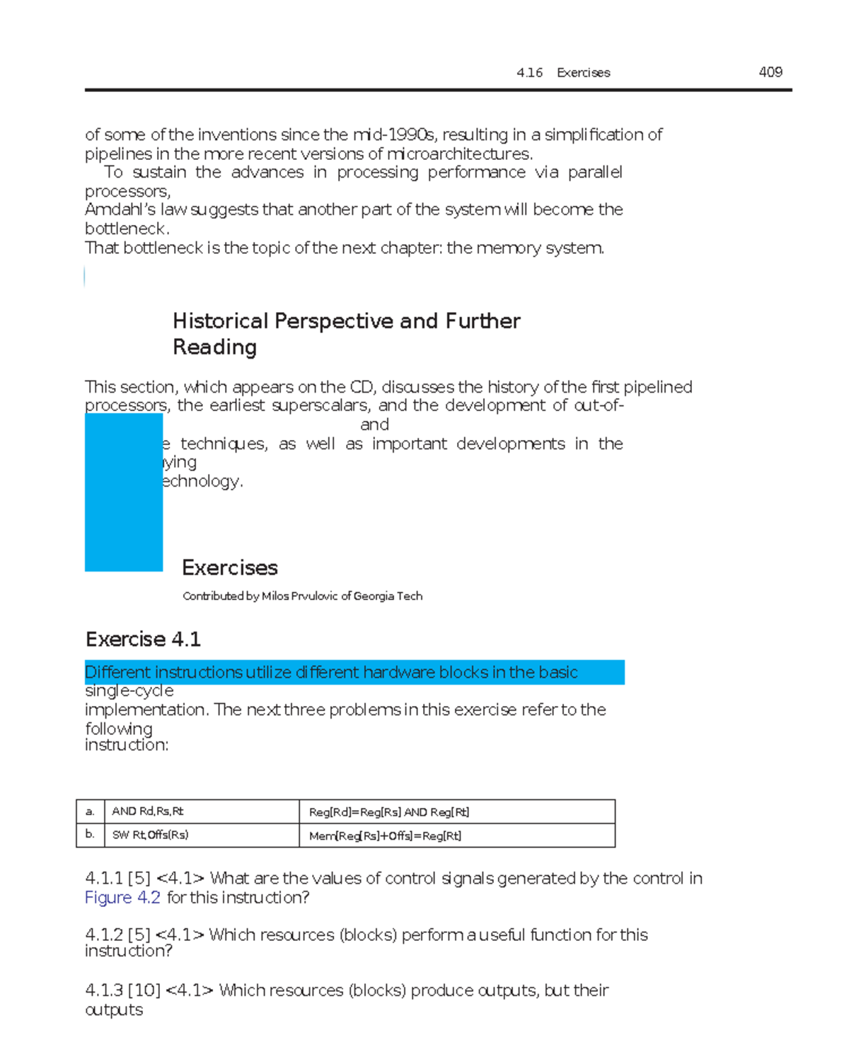 Exercise - MIPS Chapter 4 & 5 Exercises and Solutions - Studocu