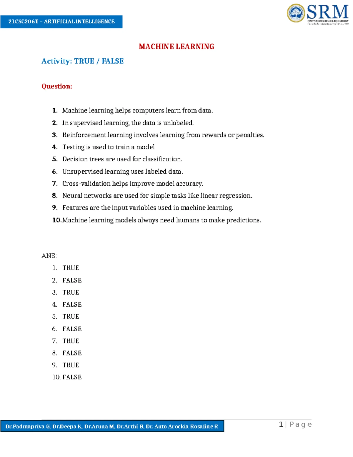 Srmjeee Model Question Paper: Physics and Chemistry Concepts - Studocu