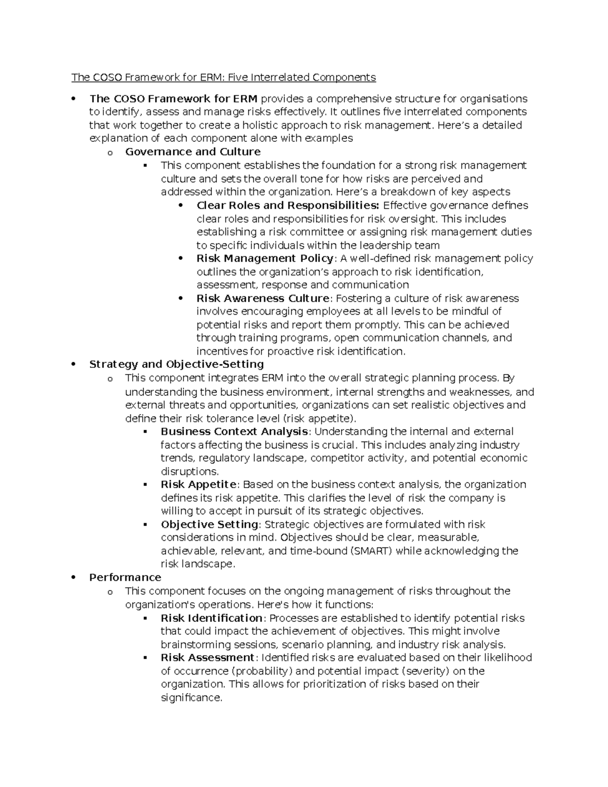 EKRP211 - SU 5 - Comprehensive Overview of the COSO Framework for ERM ...
