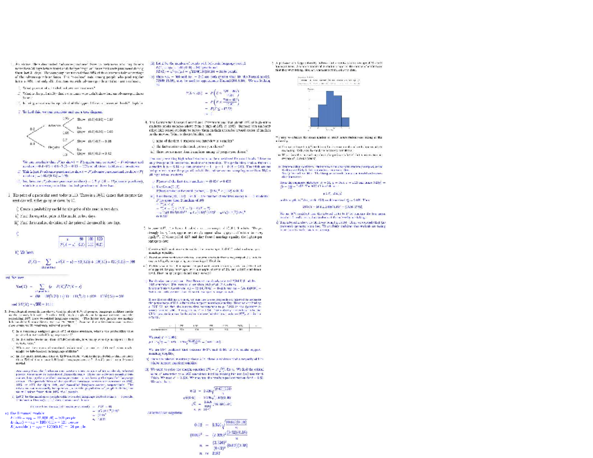 Study Guide for Test 2: Probability and Statistics Concepts - Studocu