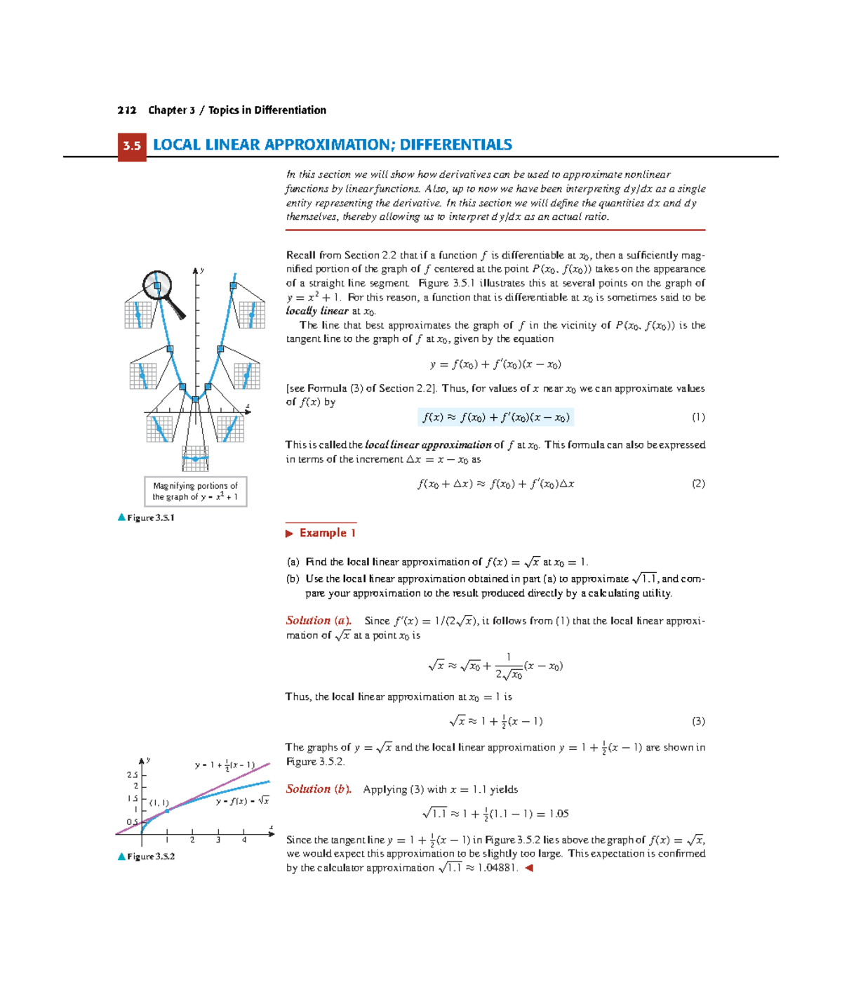 Calc 10th - Chapter 3.5: Local Linear Differentials and Approximations ...