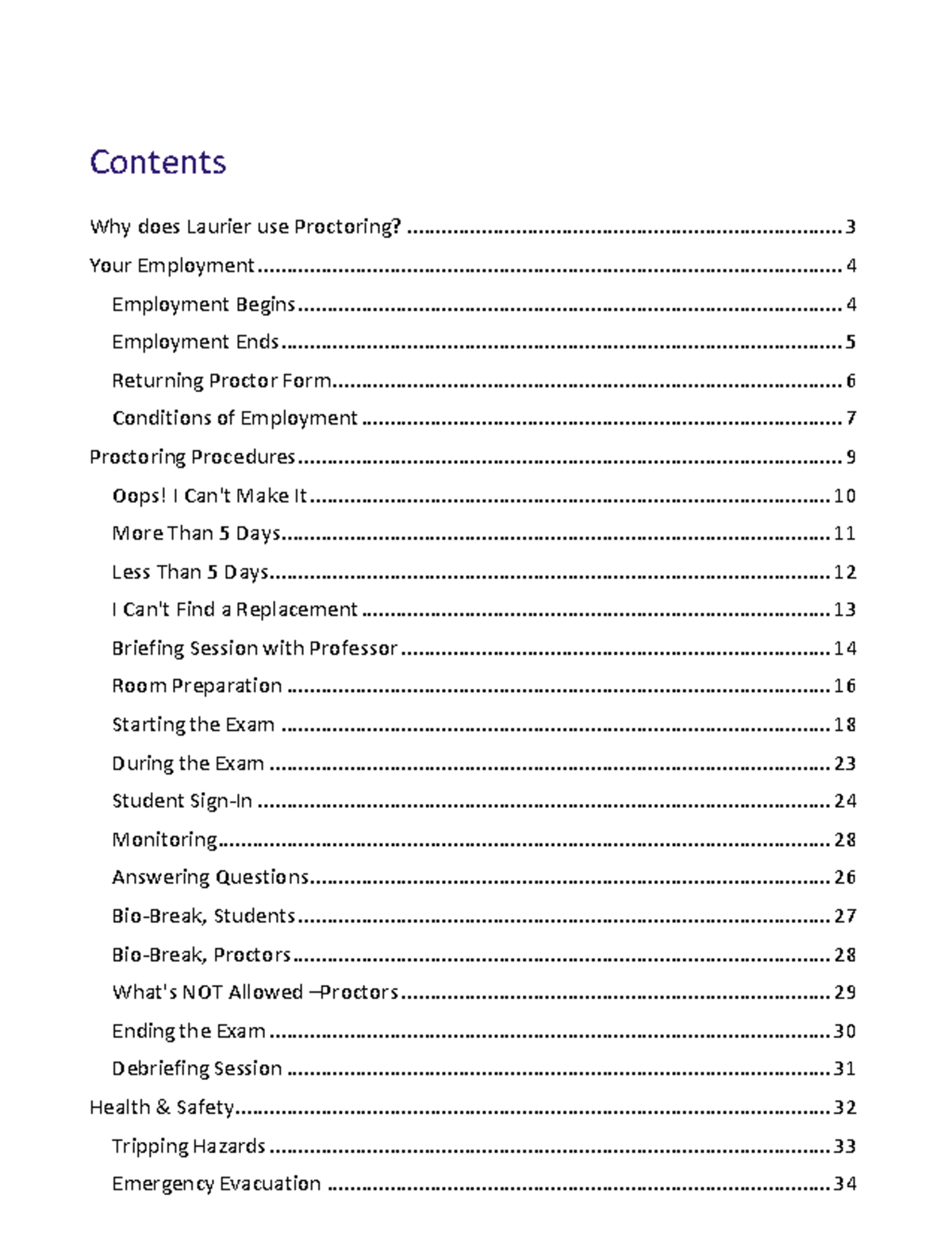 Proctoring Handbook: Guidelines and Procedures for Employment - Studocu