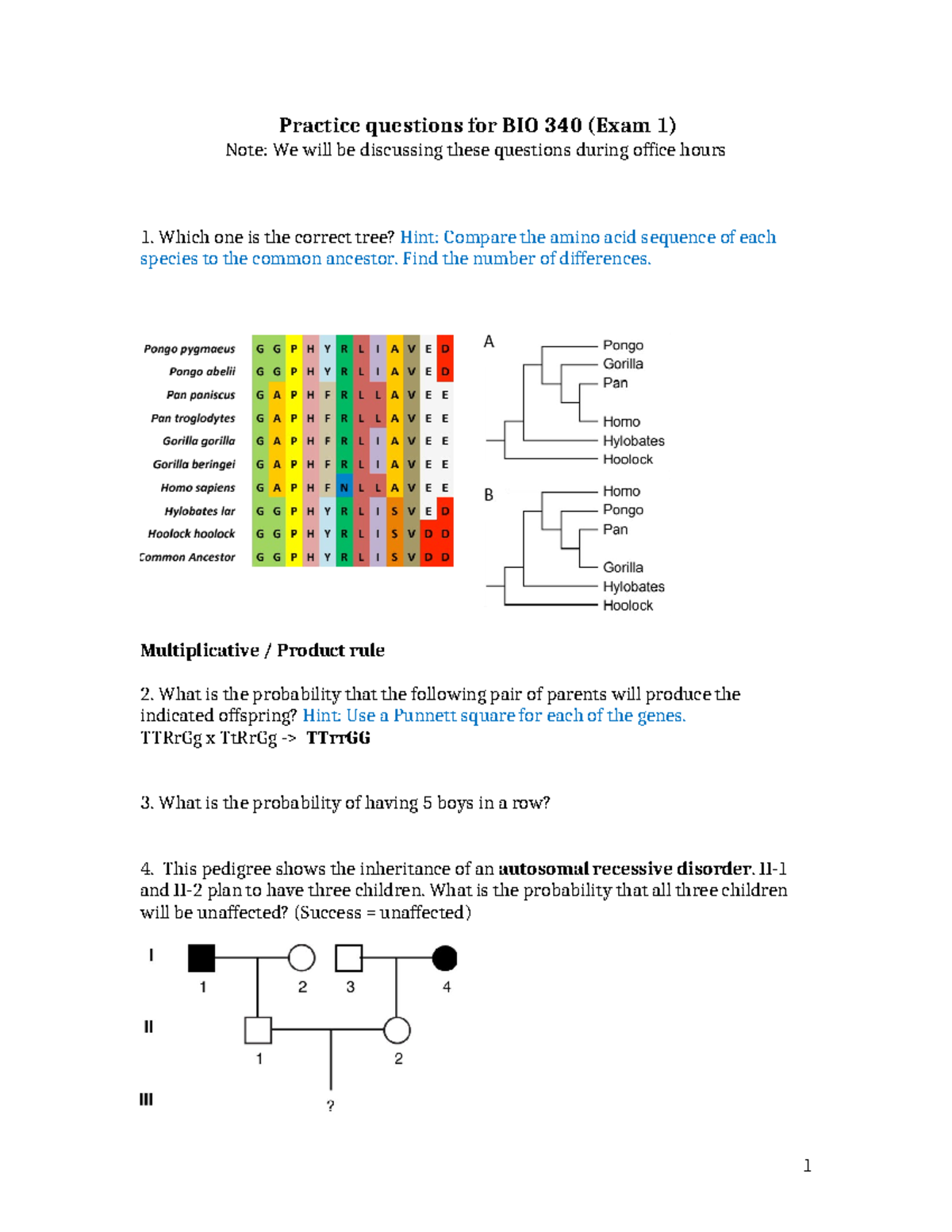 Practice Questions for BIO 340 Final Exam: Key Topics and Strategies ...