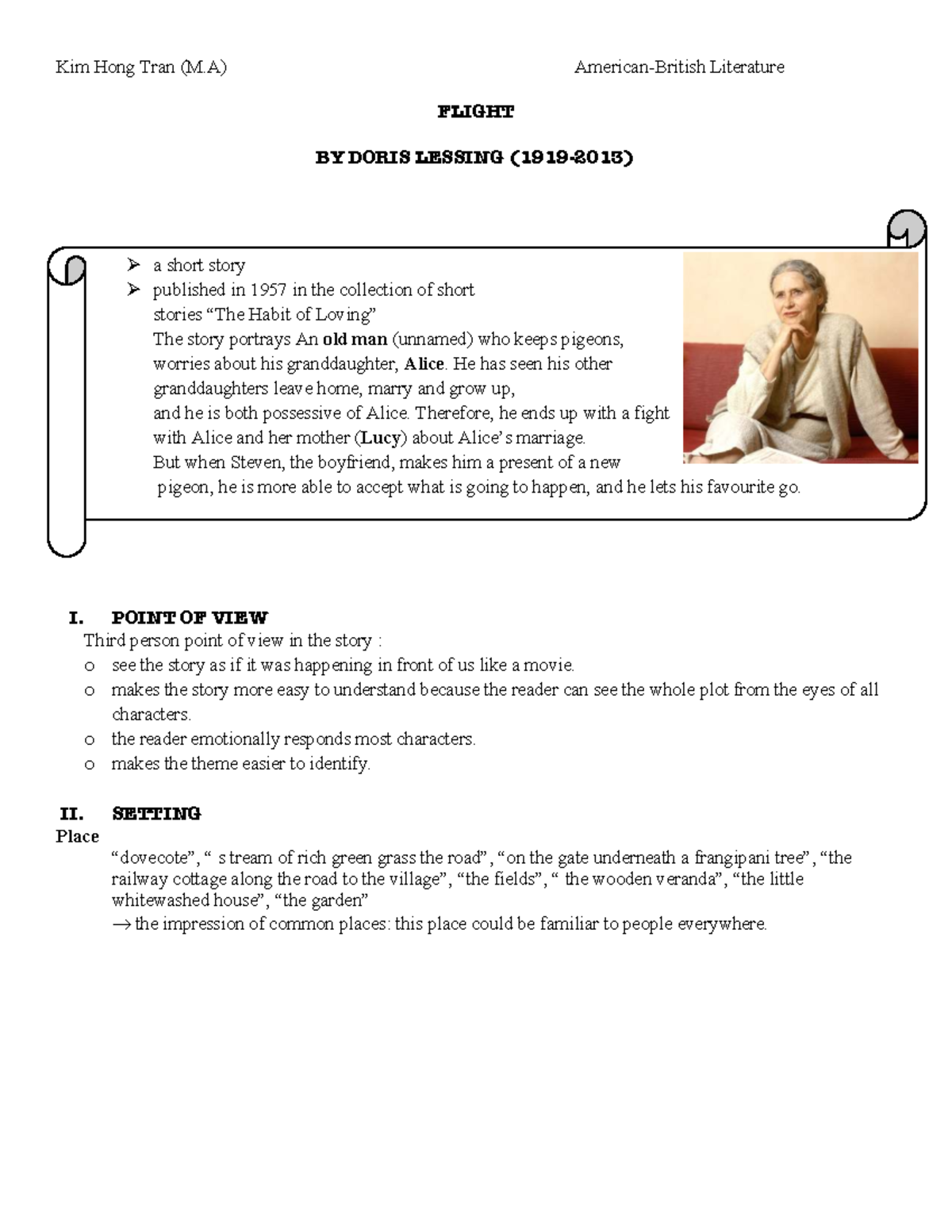 Literature Analysis: 