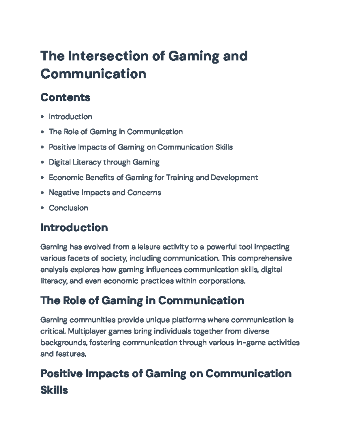 The Impact of Gaming on Communication Skills and Digital Literacy - The ...