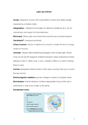 Lectures - psyu2247 lecture notes - PSYU2247 PERCEPTION Week 1, lecture ...