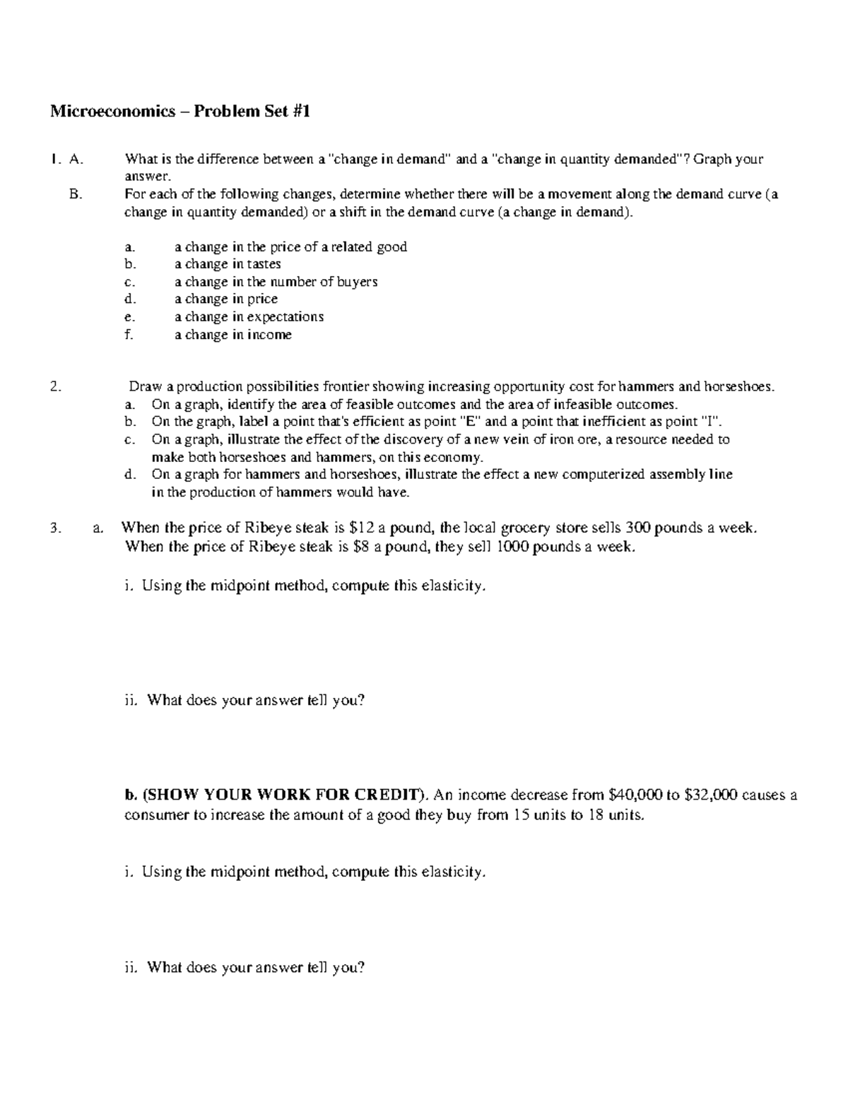Microproblemset 1-2 - summary information - Microeconomics – Problem ...