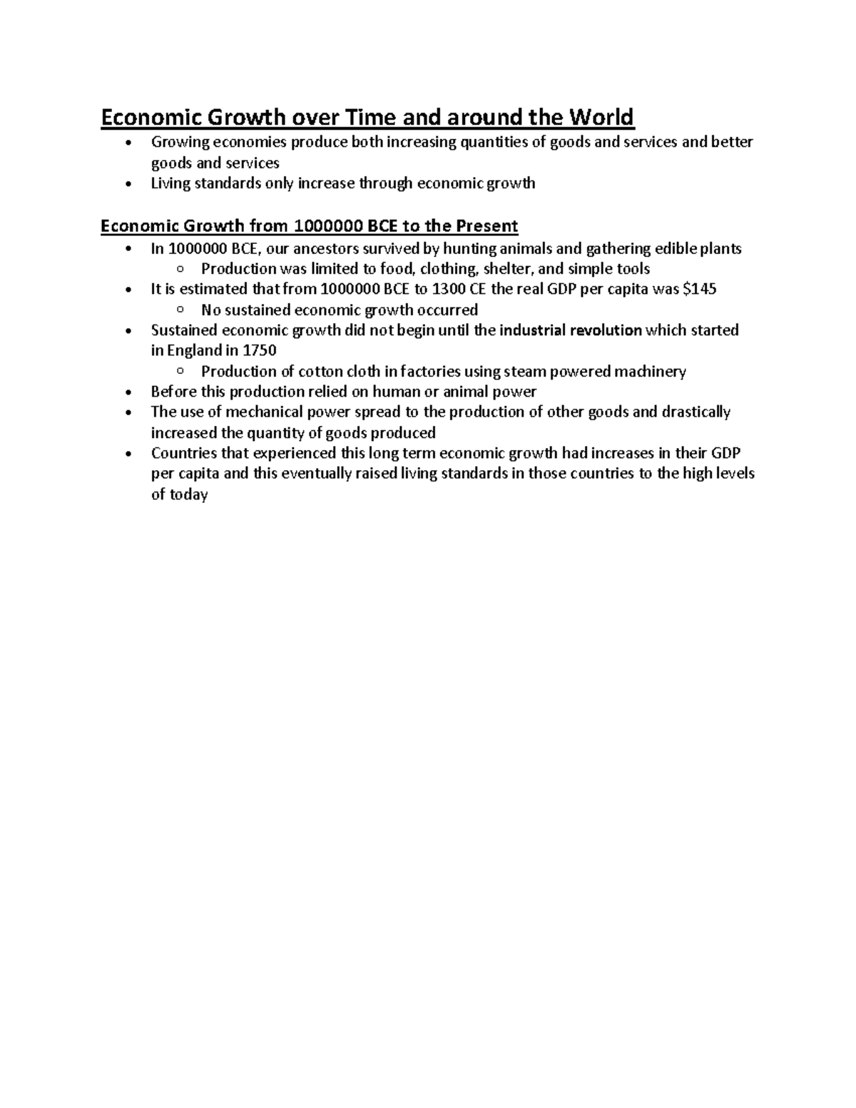 Econ 1BB3 Chapter 7: Long Run Economic Growth - Econ 1Bb3 - McMaster ...