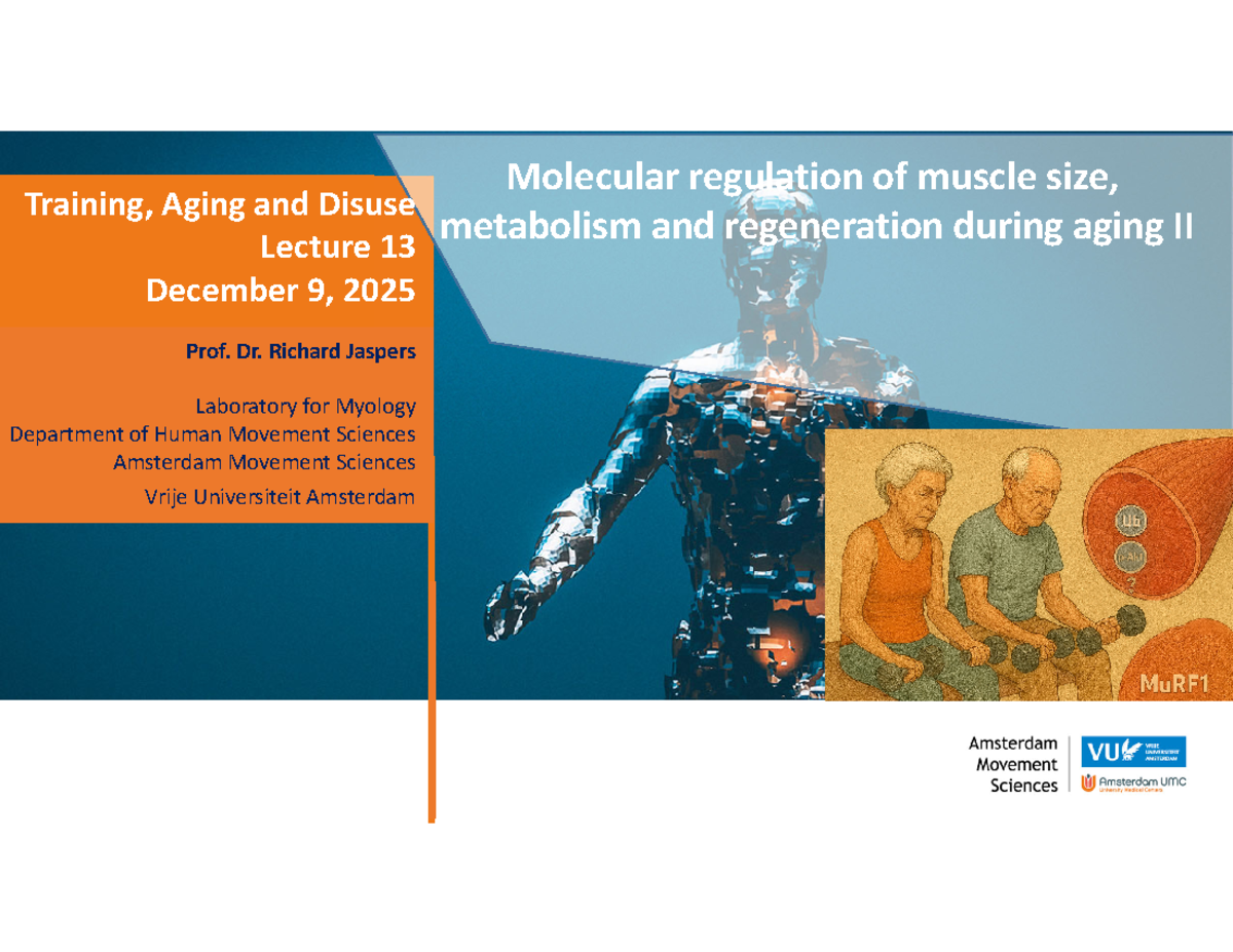 Molecular Regulation of Muscle Size: Aging & Metabolism - TRAD2526 ...