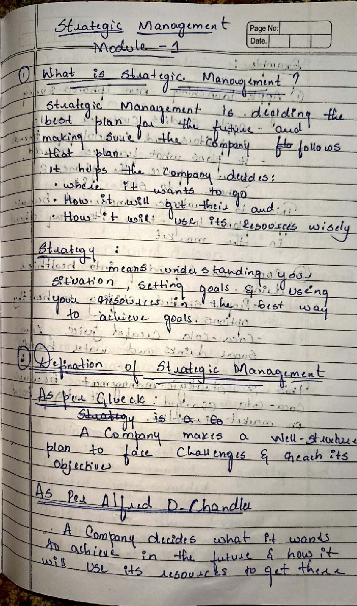 Strategic Management Concepts and Processes: Module 1 Overview - Studocu