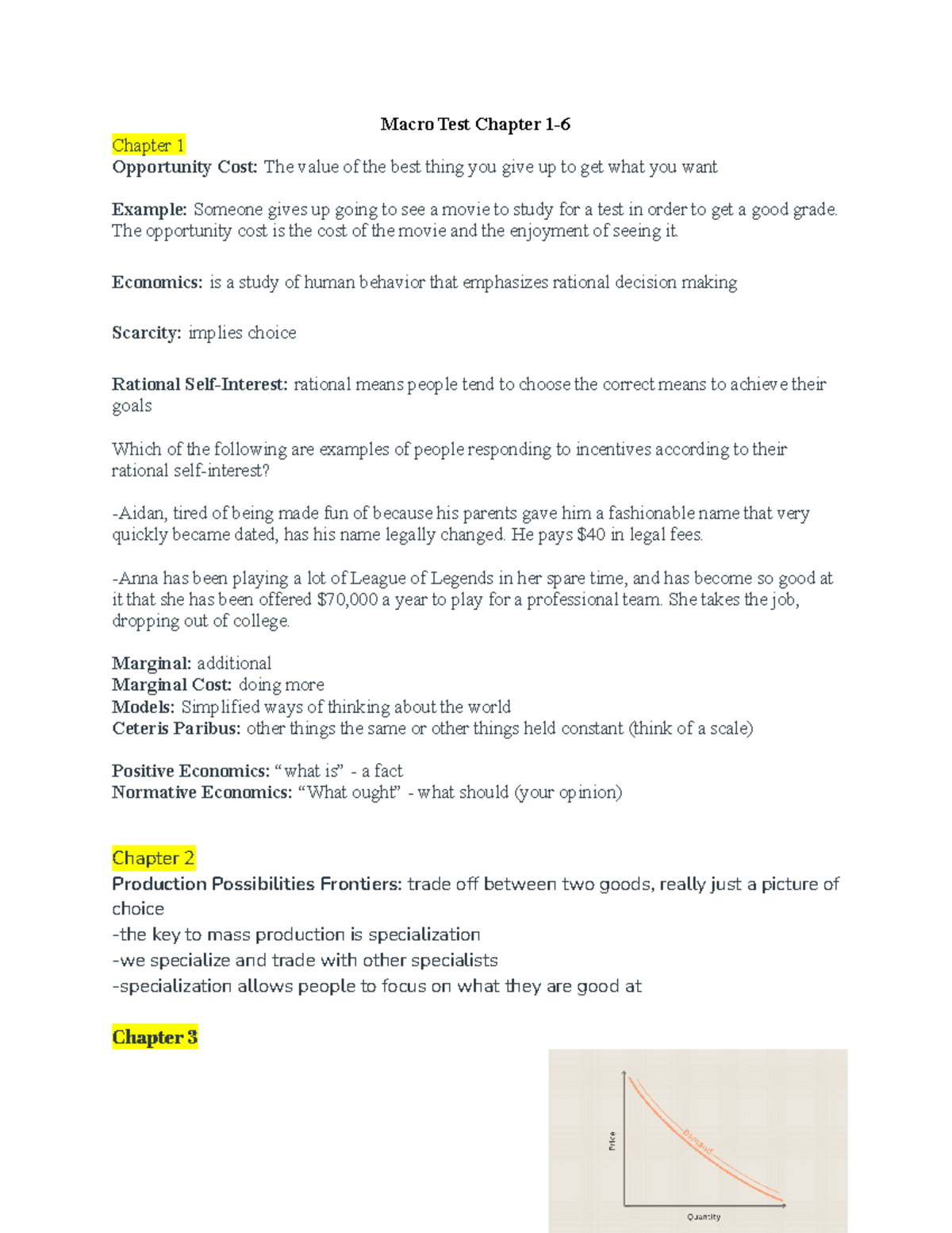 Macro Econ Final Exam Notes - Key Concepts from Chapters 1-7 - Studocu