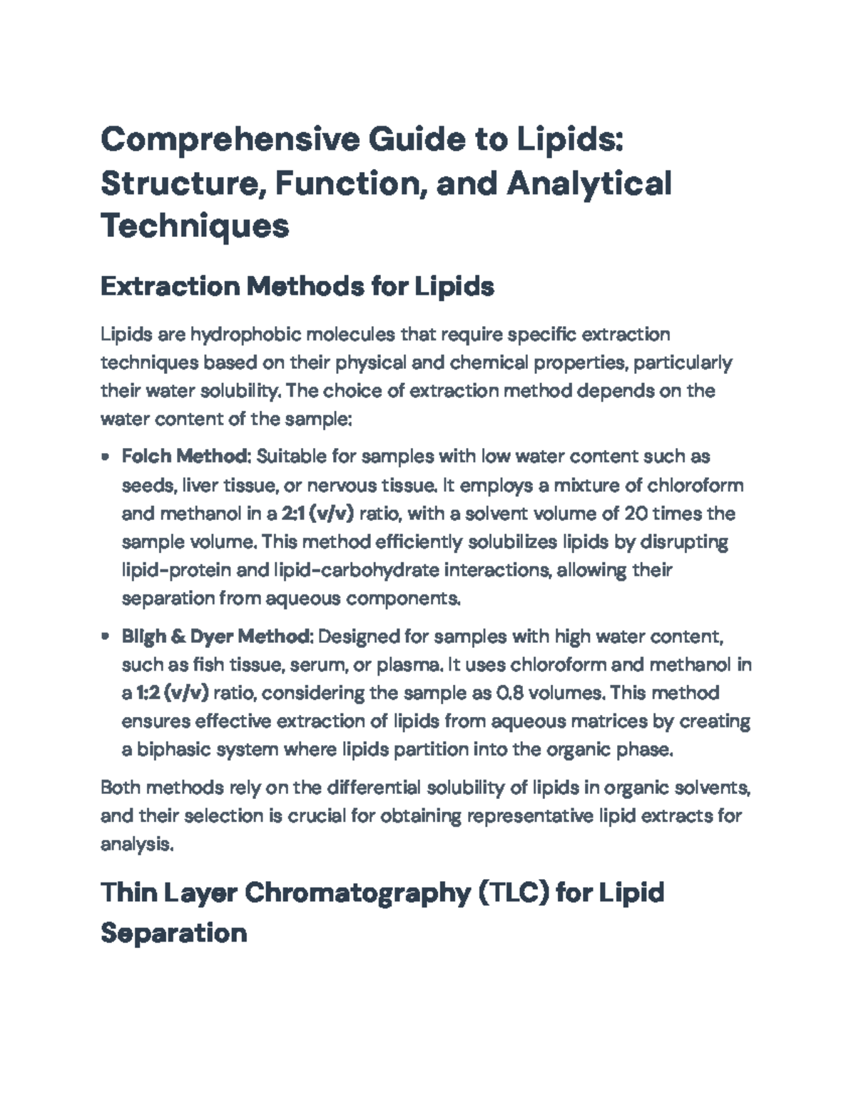 Comprehensive Guide to Lipids: Structure, Functions & Extraction ...