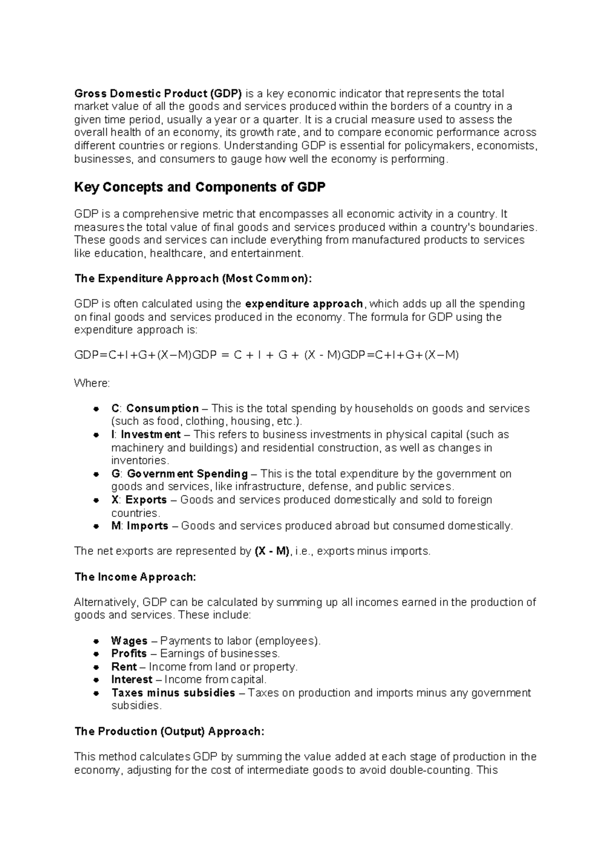 GDP - A detailed explanation of GDP and its different types. - Gross ...